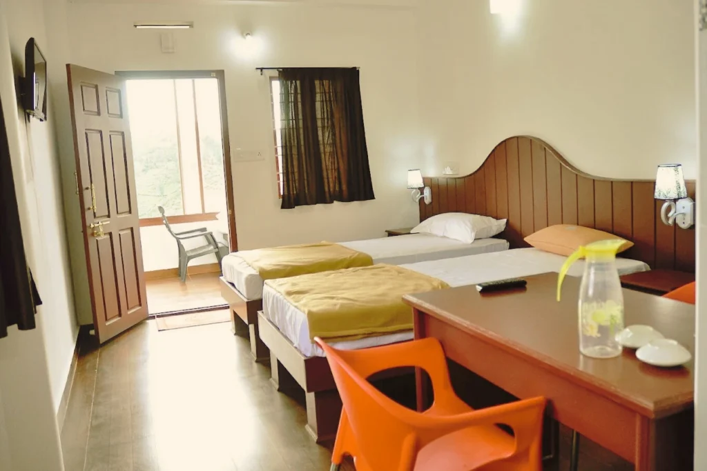 view of the my guest rooms from inside of the best restaurants in kuttikkanam